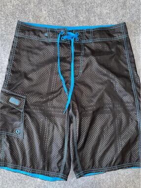 Gotcha Black Surf Board Shorts Mens MD 32 Vtg y2k 90s Rare